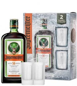 Jägermeister 0,7l 35% + 2 poháre - Kormorán Bottleshop.sk