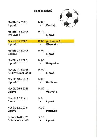 TJ Lipová – Obec Lipová | Zlínský kraj