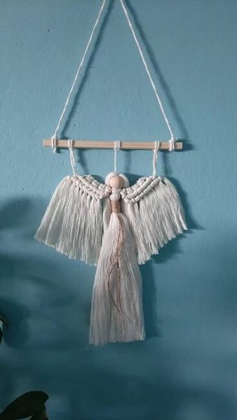 Macramé anděl - Patron ochrany 3 - Alamade MACRAMÉ