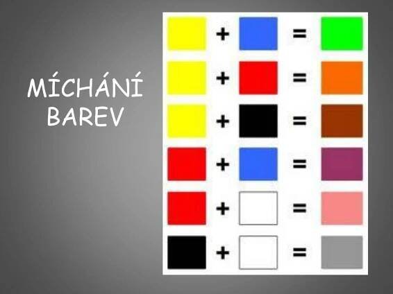 PPT - MÍCHÁNÍ BAREV PowerPoint Presentation, free download - ID:6427404