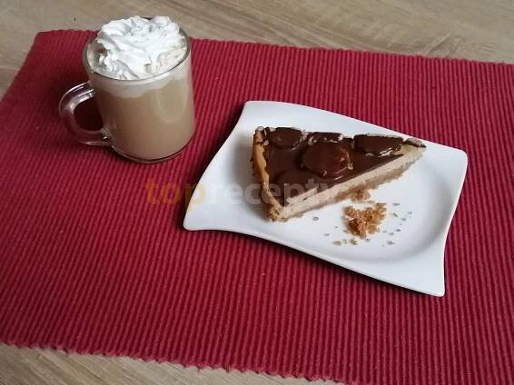 Kávový cheesecake se skořicovými sušenkami a banánem - fotografie receptu - TopRecepty.cz