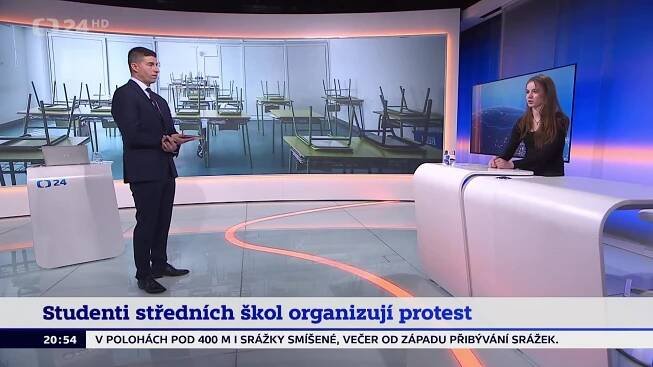Studenti proti škrtům ve školství – 90' ČT24