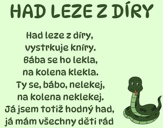 had leze z díry text