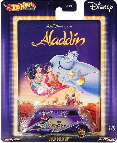 Hot Wheels Disney Toy Car, Premium Die-Cast Aladdin Deco Dodávkové vozidlo