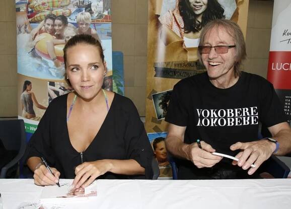 Lucie Vondráčková s tatínkem, hudebníkem Jiřím Vondráčkem. 
