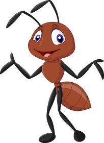 Roztomilý mravenec kreslený — Ilustrace