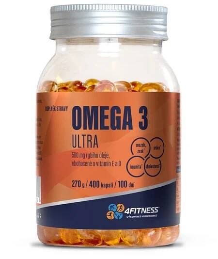 4FITNESS | Omega 3 mastné kyseliny EPA a DHA | 400 kapslí