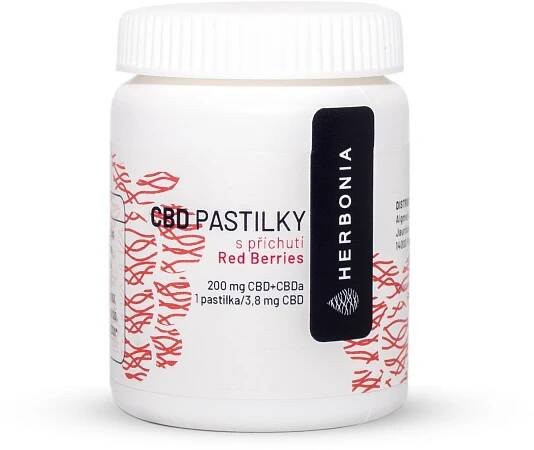 Herbonia Konopné pastilky s příchutí red berries