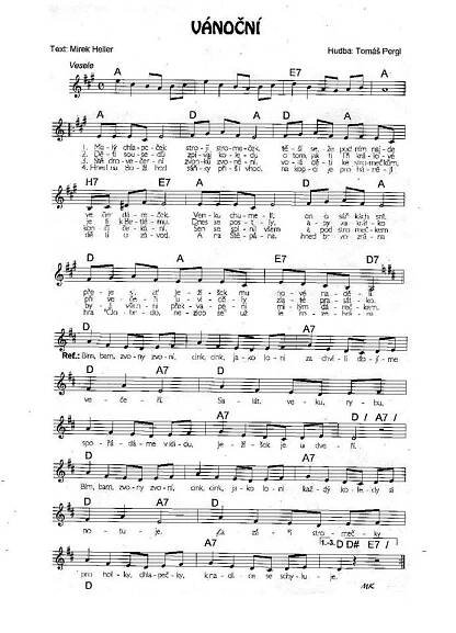 sheet music with words and numbers on it