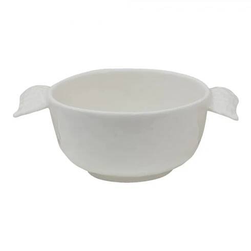 Bílá keramická miska na polévku s křídly Wings – 150 ml | Clayre & Eef | Alapointe.cz