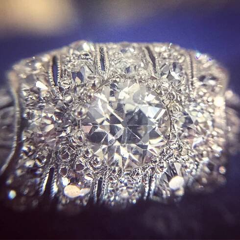 SOLD: Art Deco diamond bombé ring, circa 1930 | Karen Deakin Antiques
