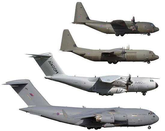 The A400M compared to popular other tactical transport aircraft. Photo credit - Sitacuisses CC BY-SA 3.0.