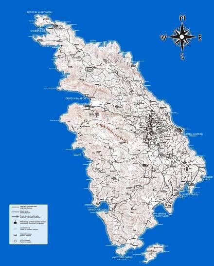 Sifnos' map of Trails