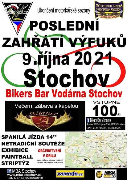Sraz Poslední zahřátí výfuků 2021 Stochov Stochov 9.10.2021 | Motorkáři.cz