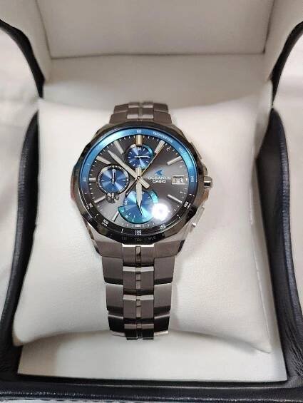 CASIO OCEANUS OCW-S5000E-1AJF Manta Titanium Bluetooth rádio solární hodinky nová krabice