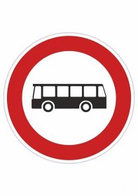 Dopravní značka Zákaz vjezdu autobusů - B5
