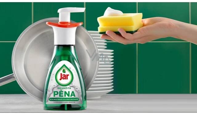 Jar Active Foam Okamžitá pěna čisticí prostředek na ruční mytí nádobí pumpička 350 ml - VMD drogerie a parfumerie
