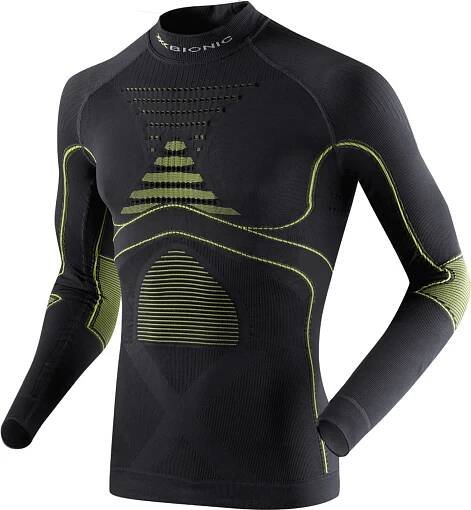 Funkční rolák X-Bionic Energy Accumulator EVO Shirt Long Turtle Neck Men - Charcoal/Yellow