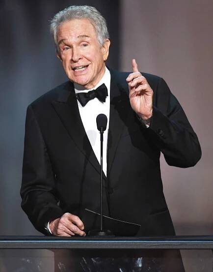 Warren Beatty speaks onstage during American Film Institute's 45th Life Achievement Award Gala Tribute to Diane Keaton