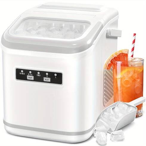 Compact Ice Maker, 26lbs Ice per day, 2 Bullet * Sizes, Auto-Clean Ice Machine with Included Scoop & Basket, Suit for Kitchens, *, and