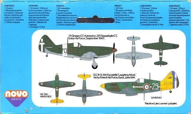 NOVO F155 Dewoitine D520 instructions leaflet