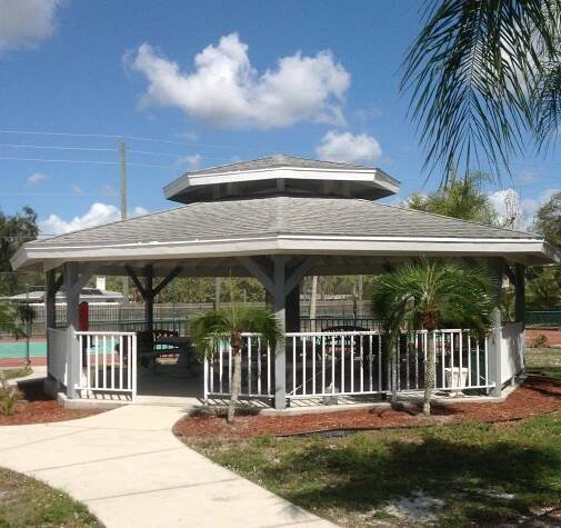 A Gazebo With A Walkway
