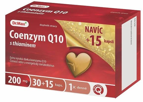 Dr. Max Coenzym Q10 s thiaminem 200 mg 30+15 kapslí
