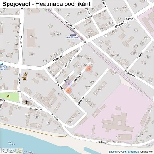 Mapa Spojovací - Firmy v ulici.