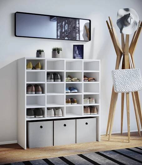 Regál na Boty Hinsol Xl Š: 92cm Bílý