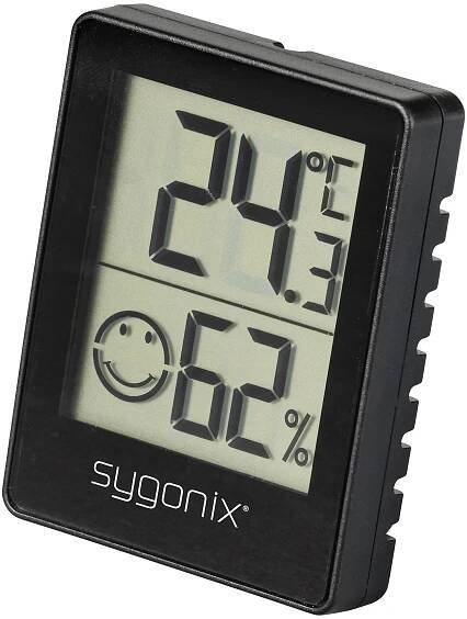 Sygonix teploměr a vlhkoměr černá SY-5268502