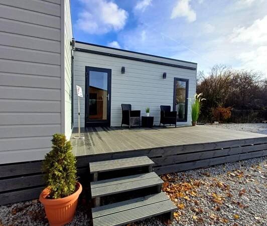 modulový dům do L 8x3m + 3 x 2,5m | Mobilní Domy Levně