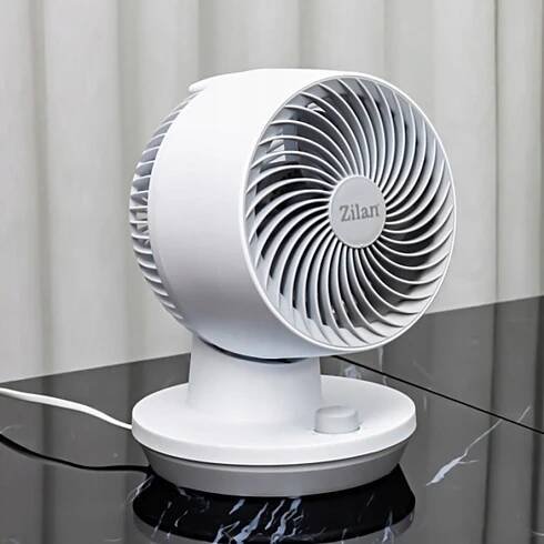 STOLNÍ VENTILÁTOR BÍLÝ 3 RYCHLOSTI SILNÝ TICHÝ 45W Druh ventilátoru stolní