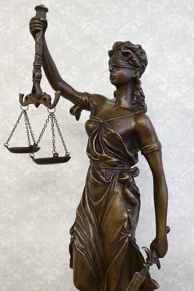 SPRAVEDLNOST 51cm - JUSTICE - THEMIS VELKÁ BRONZOVÁ SOCHA | Aukro