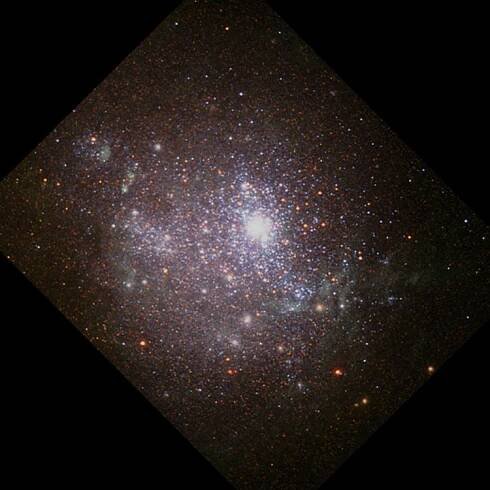 HST image of core of irregular galaxy NGC 1705
