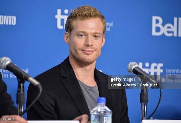 Actor Sam Reid speaks onstage at "Belle" Press Conference during the...