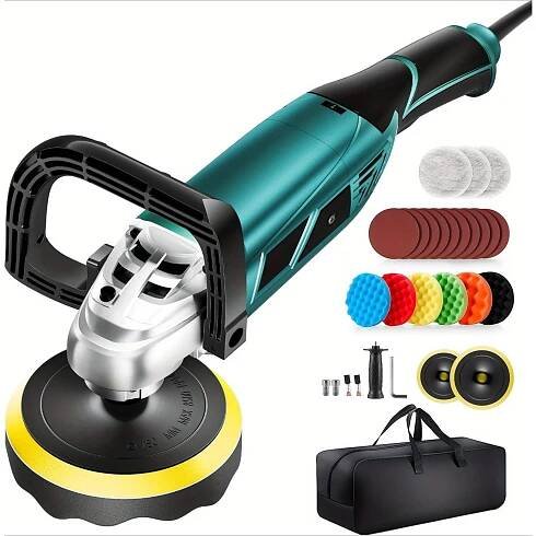 buffer polisher 6 inch 7 inch 1600w   buffer polisher   7 variable   3500 rpm detachable handle for   sanding polishing waxing