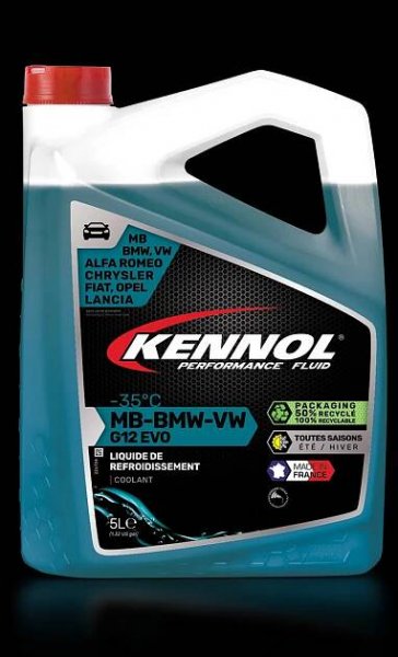 LIQUIDE DE REFROIDISSEMENT MB-BMW-VW G12 EVO -35°C