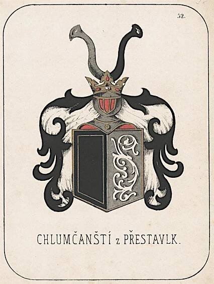Chlumčanští z Přestavlk, chromolitografie, 1880