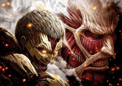 “The Armored Titan, a formidable colossus responsible for massive destruction, stares into the void.” Wallpaper
