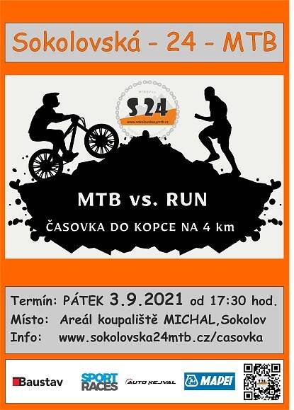 S-24: Časovka do kopce BIKE vs. RUN plakát - Sokolovska 24 MTB