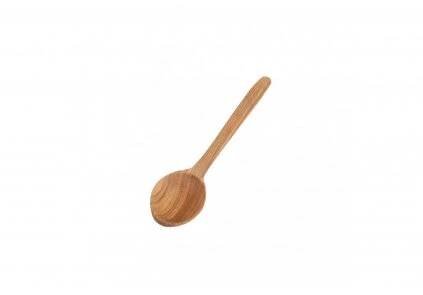 Dřevěná naběračka do dóz, velká kulatá lžíce, SPOON, 16cm - třešeň