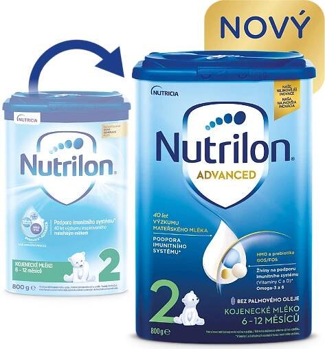 Nutrilon 2 Advanced následná mliečna dojčenská výživa v prášku 6 x 800 g