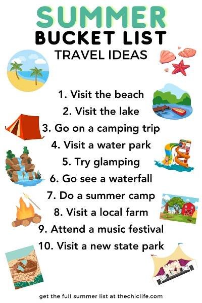 Summer Bucket List Travel Ideas