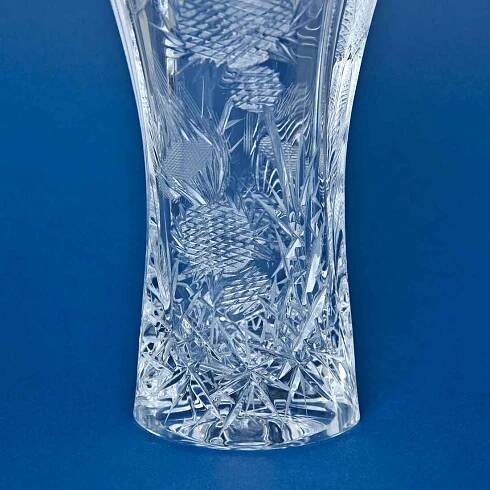 Křišťálová váza SMILE broušená, dekor BODLÁK, 255 mm, Crystalite BOHEMIA