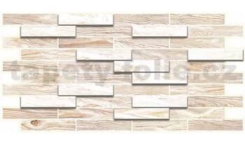 Obkladové panely 3D PVC rozměr 980 x 480 mm obklad dub klasik bělený
