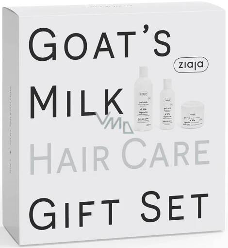 Ziaja Goat ́s Milk Hair Care šampon na vlasy 400 ml + kondicionér na vlasy 200 ml + maska na vlasy 200 ml, kosmetická sada pro ženy