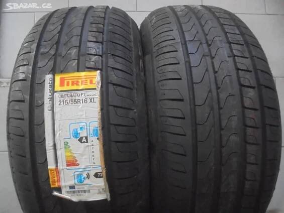215 55 16 letní Pirelli Cinturato P7 blue 97W 2ks - Kralovice - Bazar