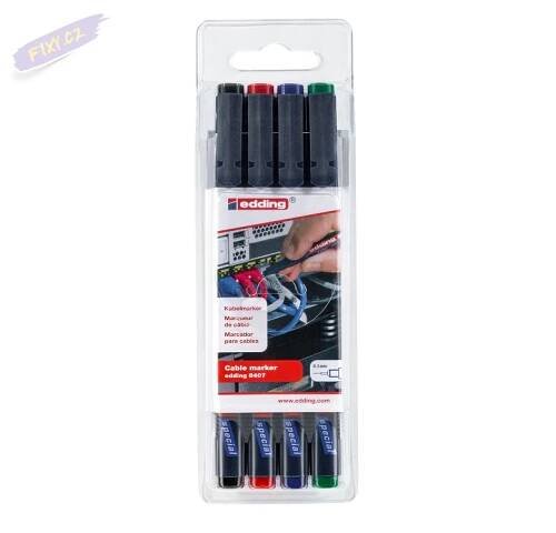 17889 1 edding 8407 permanentni popisovac na kabely 4 barvy