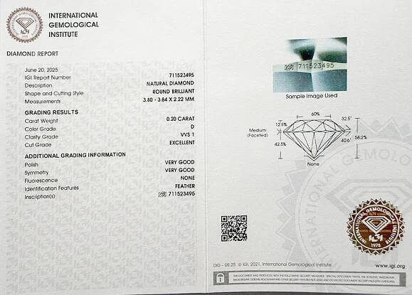 zlaté diamantové náušnice 0.40ct D/VVS1-2 s IGI certifikáty | VVDiamonds