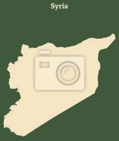 Přehled mapy Sýrie. vektorové ilustrace.
